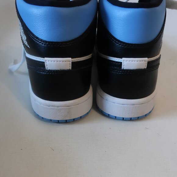 NWOT Womens Air Jordan Mid Top Black, Blue, White Leather Sneakers 7.5 - Picture 8 of 8